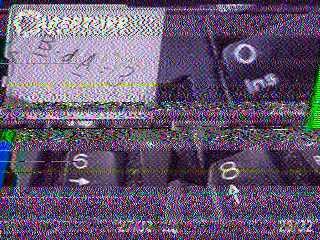 An SSTV image from the Portal ARG. This was encoded using audio.